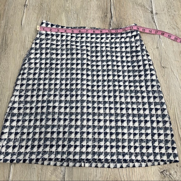 Loft Tweed Blue Pocket Skirt Sz 0 Petite - Picture 9 of 10